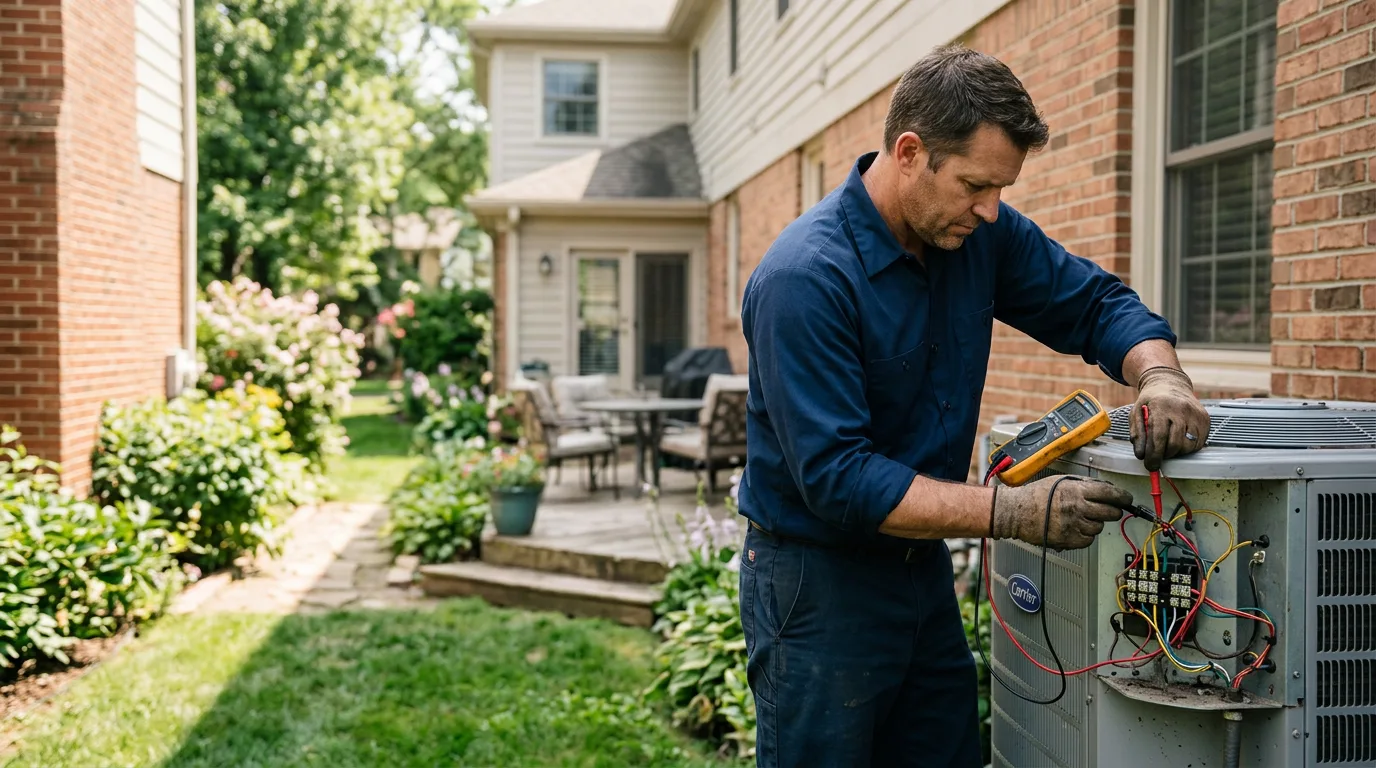 HVAC technician working near Winston Salem, NC